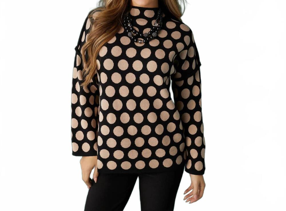 NEW COCO + CARMEN karla dot sweater in black